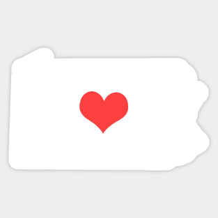 Pennsylvania Heart Love Home Native PA Pride White Sticker